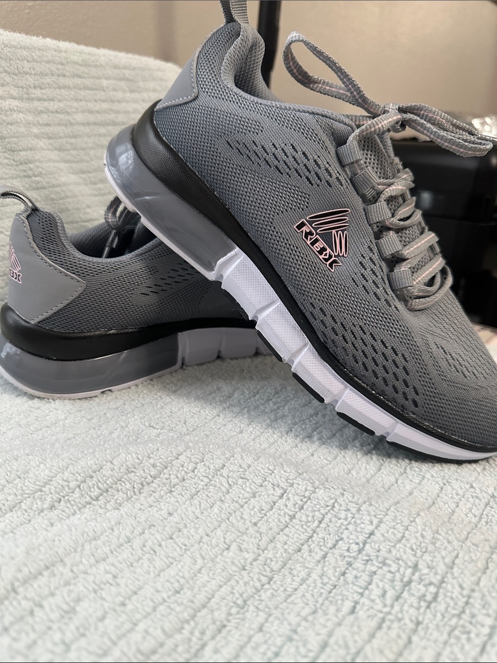 Ladies Gray Lightweight Mesh Running Shoes Sz 7.5 by RBX